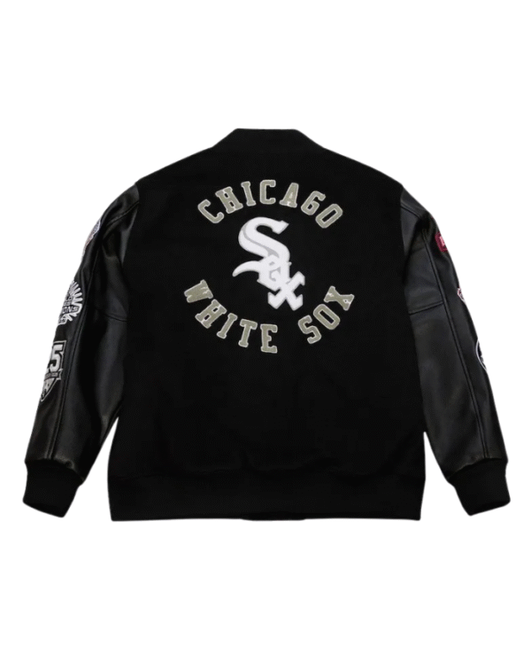 Chicago White Sox Black Out Vintage Logo Varsity Jacket