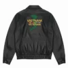 Vietnam Veteran Black Leather Jacket