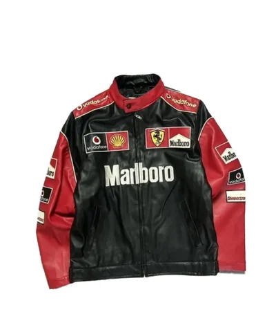 Vintage 90s Marlboro Ferrari Leather Jacket