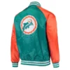 aqua-orange-miami-dolphins-lead-off-varsity-satin-jacket