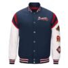 Atlanta Braves Home Team Commemorative Navy/White Jacket