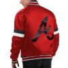 Atlanta Braves Home Game Red Satin Jacket
