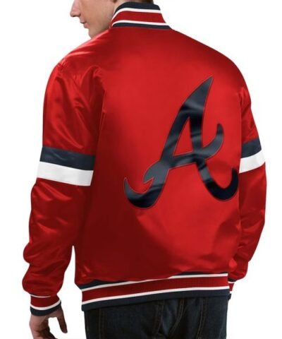 Atlanta Braves Home Game Red Satin Jacket