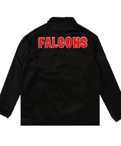 atlanta-falcons-black-satin-windbreaker