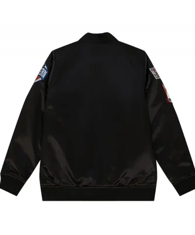 atlanta hawks flight satin bomber jacket
