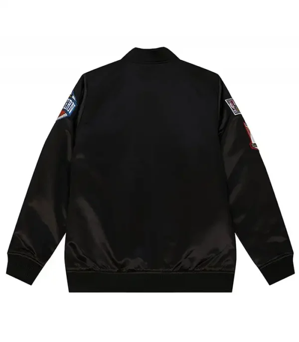 atlanta hawks flight satin bomber jacket