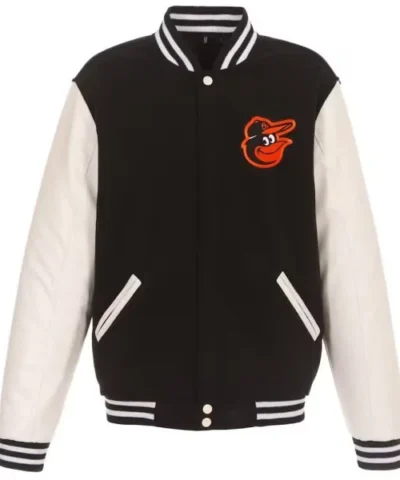 Baltimore Orioles Varsity White and Black Jacket