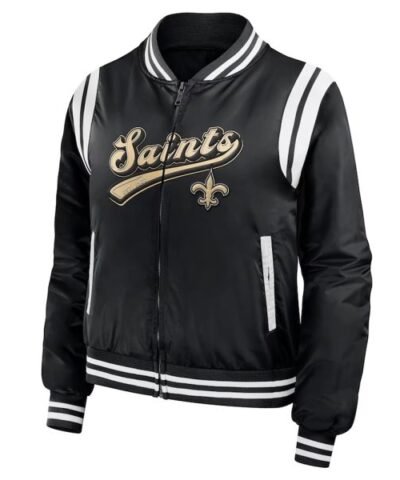 black-full-zip-new-orleans-saints-bomber-jacket