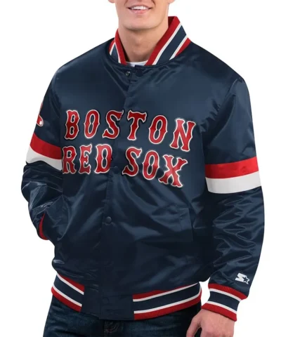 Boston Red Sox Navy Classic Satin Jacket