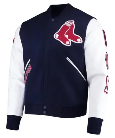 Boston Red Sox Navy and White Letterman Jacket