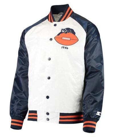 Chicago Bears Clean Up Throwback Satin Jacket