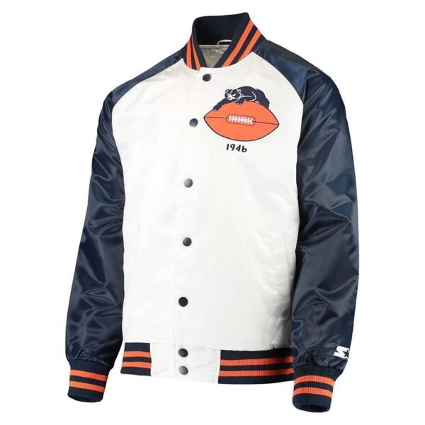 Chicago Bears Clean Up Throwback Satin Jacket