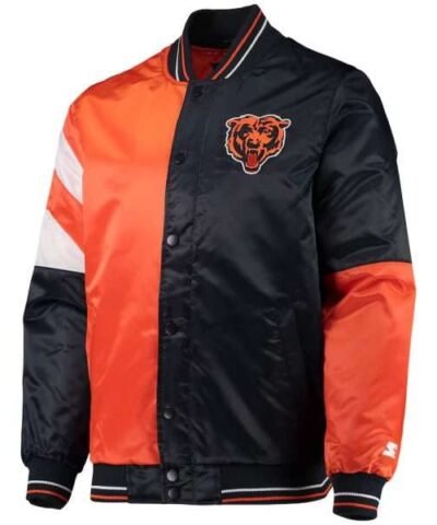 Chicago Bears Leader Satin Jacket