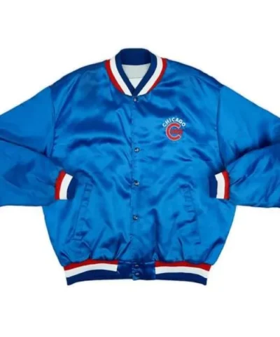 80’s Chicago Cubs Blue Satin Jacket