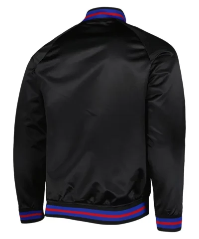 Chicago Cubs Bomber Black Satin Jacket