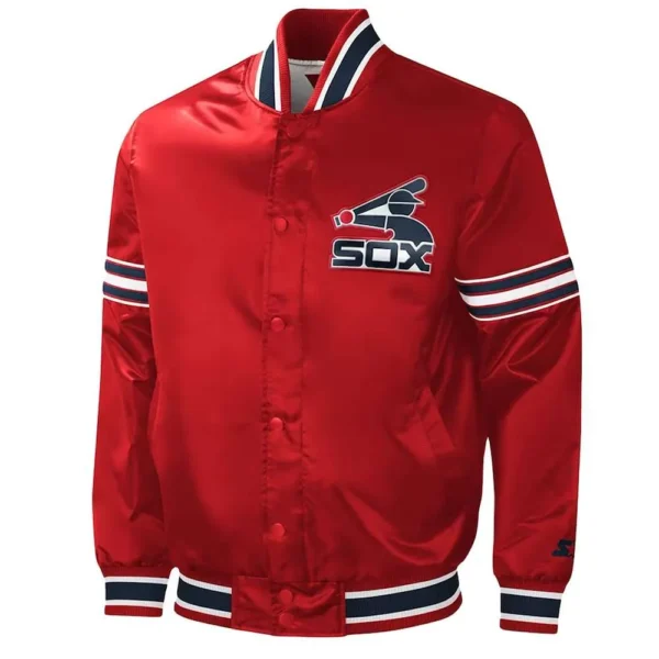 chicago-white-sox-slider-red-satin-jacket
