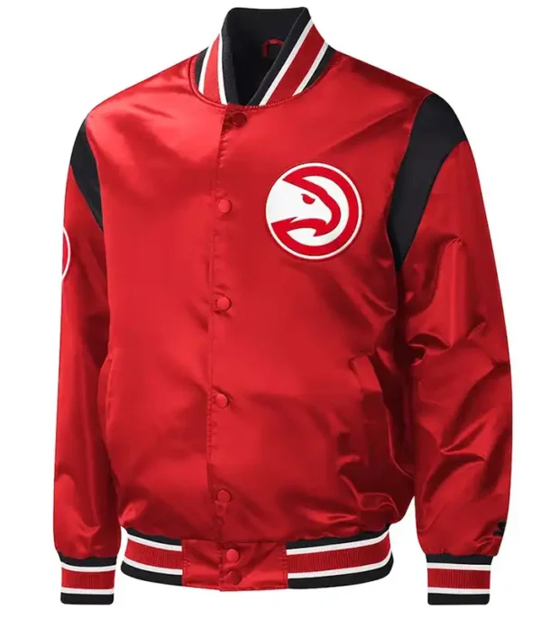 force play atlanta hawks red satin jacket