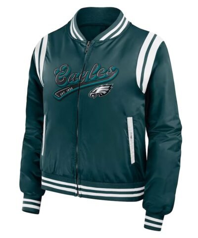 green-full-zip-philadelphia-eagles-bomber-jacket