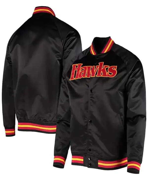 Hardwood Classics Atlanta Hawks Black Jacket - Image 3