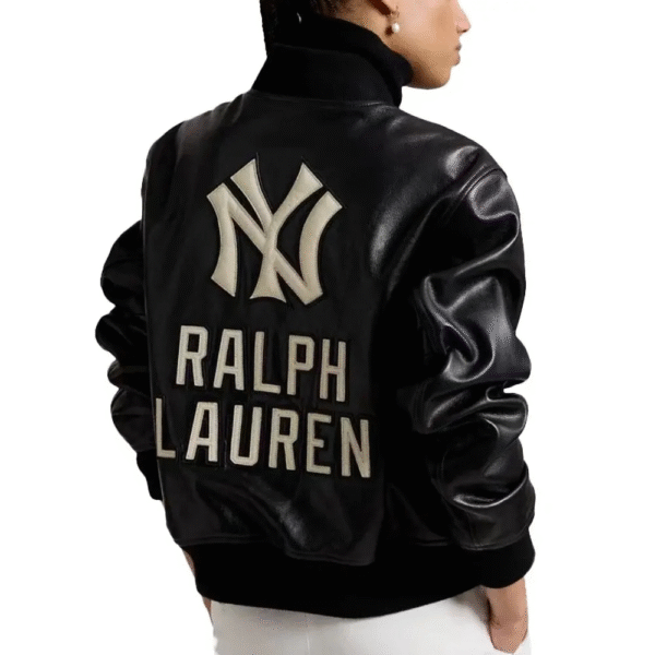 Yankees Black Leather Jacket