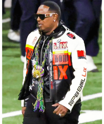 Master P Super Bowl LIX Pregame Leather Jacket