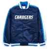 los-angeles-chargers-navy-striped-varsity-satin-jacket