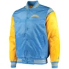 los-angeles-chargers-varsity-light-blue-and-gold-satin-jacket
