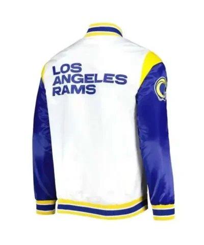 los-angeles-rams-throwback-warm-up-pitch-white-varsity-satin-jacket