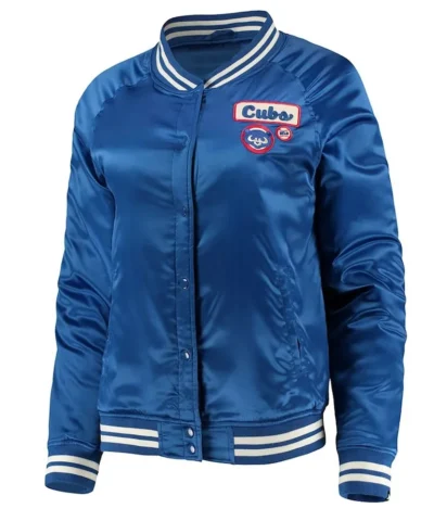 Chicago Cubs New Era Royal Satin Jacket
