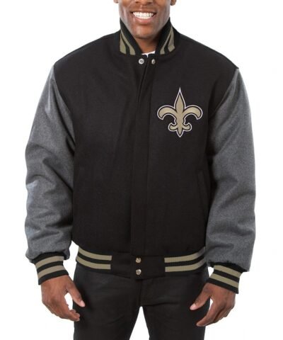 new-orleans-saints-varsity-black-and-gray-wool-jacket