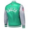 philadelphia-eagles-kelly-green-and-gray-team-satin-jacket