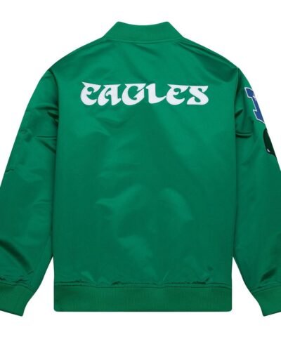 philadelphia-eagles-vintage-logo-green-lightweight-satin-jacket