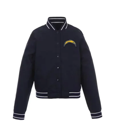 Navy LA Chargers Poly Twill Jacket