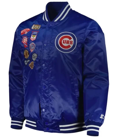 Chicago Cubs Patch Royal Jacket