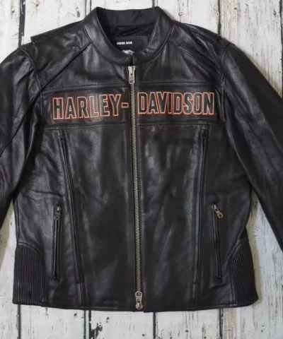 Harley Davidson Men Black Biker Jacket