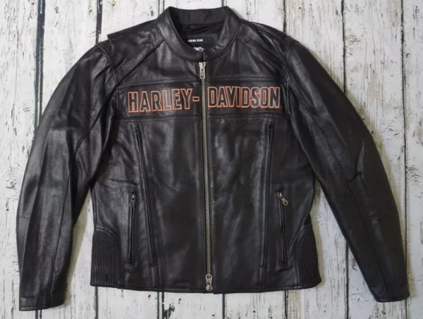 Harley Davidson Men Black Biker Jacket