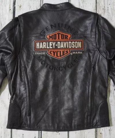 Harley Davidson Men Black Biker Jacket