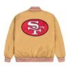san-francisco-49ers-red-and-white-rib-bomber-gold-satin-jacket