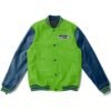 Seattle Seahawks Light Green and Blue Varsity Jacket