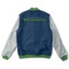 Seattle Seahawks Varsity Navy and Gray Jacket
