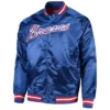 shop Now Royal Atlanta Braves Lightweight Satin Jacket