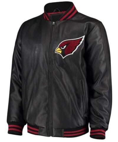 Arizona Cardinals Stiff Arm Varsity Leather Jacket