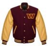 Washington Commanders Burgundy and Gold Letterman Jacket