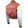 Washington Commanders Pink Cropped Varsity Jacket