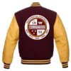 Washington Commanders Burgundy and Gold Letterman Jacket