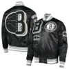 Shop 10 Years in Brooklyn Capsule Brooklyn Nets Mash Up Black Satin Jacket