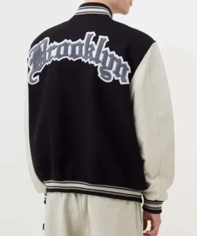 Brooklyn Nets 12 Varsity WoolLeather Jacket