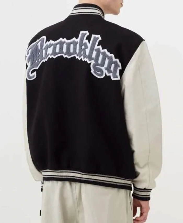 Brooklyn Nets 12 Varsity WoolLeather Jacket