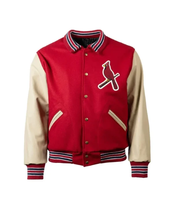 St. Louis Cardinals 1940 WoolLeather Varsity Full-Snap Red Jacket