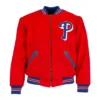 Authentic Philadelphia Phillies 1949 Wool Varsity Red Jacket